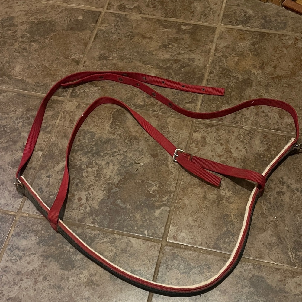 Red and Black Adjustable breast collar for English or racing